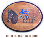 sample stall sign